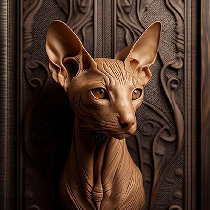 3D model Peterbald cat (STL)